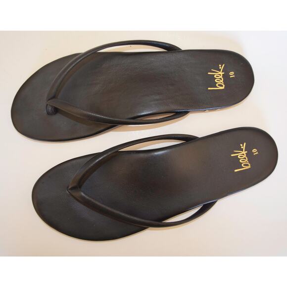 Beek Sunbeam Leather Flip Flop Sandal Size 10 - Picture 3 of 4